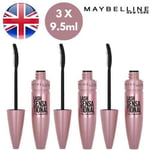 3 X 9.5ml Maybelline New York Mascara Lash Sensational, Colour Black