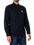 Armani Exchange A|x Long Sleeve Icon Logo Button Shirt Chemise, Deep Navy, XL pour des Hommes