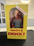 Mezco Child's Play 3 Chucky Pizza Face Talking Mega Scale Doll Horror Figure