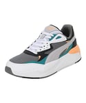 PUMA Unisex Adults' Fashion Shoes X-RAY SPEED Trainers & Sneakers, CAST IRON-MARBLE-PUMA WHITE-ORANGE PEACH, 41