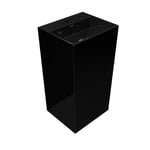 Sogood Lavabo sur Pied Noir Mat Vasque Colonne en Fonte Minérale Lave Mains Rectangulaire pour Salle de Bain 50x42x90cm Colossum34 - Noir Mat