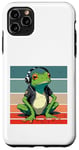 Coque pour iPhone 11 Pro Max Frog Headphones Music Chill Cool Veste décontractée