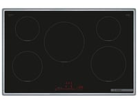 Bosch PIV845HB1E Série 6 - Plaque de cuisson intelligente à induction (autosuffisante), 80 cm de large, cadre périphérique, commande par hotte, cuisson plus rapide, démarrage rapide