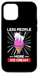 Coque pour iPhone 13 Ours polaire mignon Moins de gens Plus de crème glacée Kawaii Esthétique