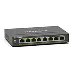 NETGEAR (GS308EP) Switch Ethernet PoE 8 Ports RJ45 Gigabit (10/100/1000), Serie Plus Manageable PoE, switch RJ45 8 Ports PoE+ 62 W, Sur bureau ou mur, Silencieux sans ventilateur, Plug and Play