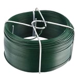 WERKA PRO Fil de Fer plastifié Vert avec Support 50m ø 1 x 1,4 mm