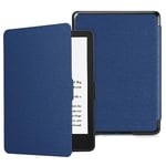 FINTIE Slimshell Case for 6.8" Kindle Paperwhite (11th Generation-2021) and Kindle Paperwhite Signature Edition - Premium Lightweight PU Leather Cover with Auto Sleep/Wake, (Navy)