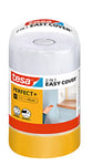 tesa Easy Cover Perfect+ Refill M - 2in1 Masking Film with Painter's Tape made of Washi Paper - for masking and covering during painting work - 33 m x 55 cm