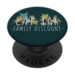 Cat Tax Family Discount! Social Media Meme Fun PopSockets PopGrip Adhésif