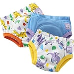 Bambino Mio, Culotte d'apprentissage Lavable, unisexe, pour garçons et filles, lot de 3, courage des dinos, 3-4 ans