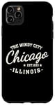 Coque pour iPhone 11 Pro Max Vintage Retro Love Chicago Illinois Windy City est une ville créée en 1833