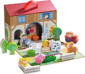 HABA Univers Ferme-Jeu de Construction Animaux-Figurines-Enfant-Boîte transportable-Dès 18 mois-306940, 306940, Coloré