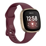 Justerbart Fitbit Versa 3 etc. band - Vinrött