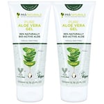 PraNaturals Pure Aloe Vera Gel 200ml – Soothing & Hydrating, Rich in vitamins, for bug bites and minor burns, For all skin types, Cruelty-free & Vegan (Pack of 2)