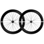 Enve Foundation 65 Disc Carbon Clincher Road Wheelset - 700c Black / 12mm Front 142x12mm Rear Sram XDR Centerlock Pair 10-11 Speed