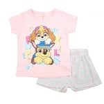 Ensemble Tee Shirt Et Short Pat Patrouille Fille Rose Clair