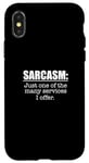 Coque pour iPhone X/XS Sarcasme. L'un des nombreux services que j'offre. Donne sarcastique