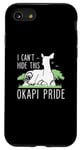 Coque pour iPhone SE (2020) / 7 / 8 C'est drôle, je ne peux pas cacher cette girafe zébrée Okapi Pride pour les fans d'okapi