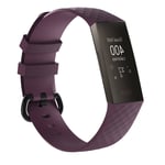 Fitbit Charge 3 / Charge 4 - Silikonarmband str. L - Lila