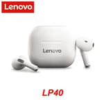 Lenovo Lp40 White -Écouteurs Sans Fil Bluetooth Tws Xt91-Lp40,Casque De Jeu À Commande Ai,Basse Stéréo,Avec Micro,Réduction Du B.