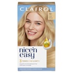 Clairol Nice'n Easy Crème, Natural Looking Oil Infused Permanent Hair Dye, 10 Extra Light Blonde