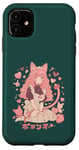 Coque pour iPhone 11 Anime Cat Girl Manga Hearts Kawaii Cute Holiday Valentines