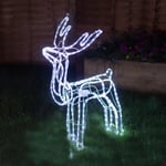 Christmas Reindeer Rope Light LED Pre-Lit Garden Decor Decoration Home Xmas Gift