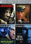 Rambo &amp; Legionnaire &amp; Replicant &amp; Total Recall DVD