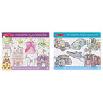 Melissa & Doug Jumbo Colouring Pad - Princess & Fairy | Activity Pad | Coloring Pads | 3+ | Gift for Boy or Girl & Jumbo Colouring Pad - Vehicles | Activity Pad | Coloring Pads | 3+