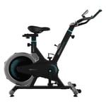 Cecotec Vélo d'appartement avec Volant d'inertie de 13 kg DrumFit Indoor 13000 Race Sprint. Cardiofréquencemètre, Écran LCD, Support pour Dispositifs, Roues, Résistance par Frottement, Selle Réglable