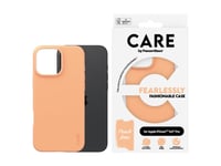 Care By Panzerglass - Baksidesskydd För Mobiltelefon - Termoplastisk Polyuretan (Tpu), Silikonbeläggning - Peach Fuzz - För Apple Iphone 16 Pro Max