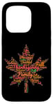 iPhone 15 Pro Thanksgiving Maple Leaf Word Cloud Turkey Day Fall Tradition Case