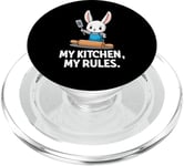 Rabbit Chef My Kitchen My Rules Cooking Lovers PopSockets PopGrip pour MagSafe