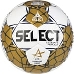 Select Ballon de Handball Ultimate Replica EHF Champions League v24, 3, Blanc, doré, Bleu