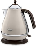 De'Longhi Vintage Icona KBOV3001BG Kettle - Pastel Cream and mahogany Creme