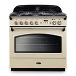 Rangemaster CLAS90FXDFFCR/C 90cm Classic FX 90 Dual Fuel Cream Range Cooker With Chrome Trim