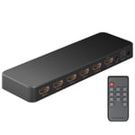 goobay Commutateur matriciel HDMI 58479 4 vers 2, répartiteur matriciel 4k à 60 Hz/avec télécommande pour lecteur Blu Ray, Xbox, PS5 et TV/Interrupteur 4 entrées et 2 sorties,Schwarz