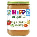 HiPP Organic Veg & Chicken Noodles Baby Food Jar 7+ Months, 6 x 190g