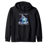 Antarctica I Survived The Drake Passage Purple Iceberg Zip Hoodie