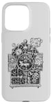 Coque pour iPhone 15 Pro Max Horloge de course à pied en hickory style steampunk, souris