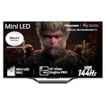 Hisense 55 Inch 144Hz Mini-LED Smart TV 55U7NQTUK - Quantum Dot Colour, Dolby Vision IQ & Atmos, iMax Enhanced, Built-in Subwoofer and Vidaa OS with Freely, Youtube, Netflix and Disney+ (2024 Model)