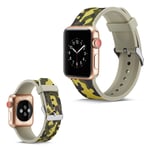 Apple Watch Series 5 40mm camouflage silikoninen kellonauha - Viidakko Naamio Vihreä