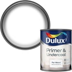 Dulux Primer & Undercoat Paint For Wood - 750Ml, White