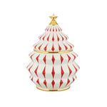 Alessi Delight NZ02, Christmas Cookie Container, in Porcelain, Red, White and Gold