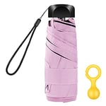 Vicloon Parapluie Pliant,Mini Parapluie de Soleil,Parapluie de Poche Ultra Léger Mode Compact Portable Anti-UV,Idéal pour les activités de plein air Golf Voyage Randonnée