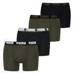 Puma Boxer Homme, Lot De 4- Basic Boxer Ecom, Coton Stretch, Everyday