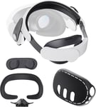 Ensemble d'accessoires de réalité virtuelle pour Meta Quest 3, sangle de tête Elite, coussinet de visage, bloqueur de lumière nasale, coque de casque et housse de protection d'objectif pour