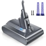 Keenstone Batterie pour Dyson V7 Motorhead Animal Trigger Pro Fluffy Mattress Absolute Aspirateur avec 2 Filtres, 4600mAh 21.6V