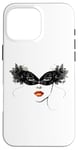 Coque pour iPhone 16 Pro Max Masque vénitien, joli visage, femme, Venise, Italie