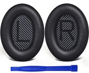 SoloWIT Professional Earpads Cushions for Bose QuietComfort 35 (QC35) and Quiet Comfort 35 II (QC35 II) Over-ear Headphones, Ear Pads Replacement with Softer Leather, Noise Isolation Foam